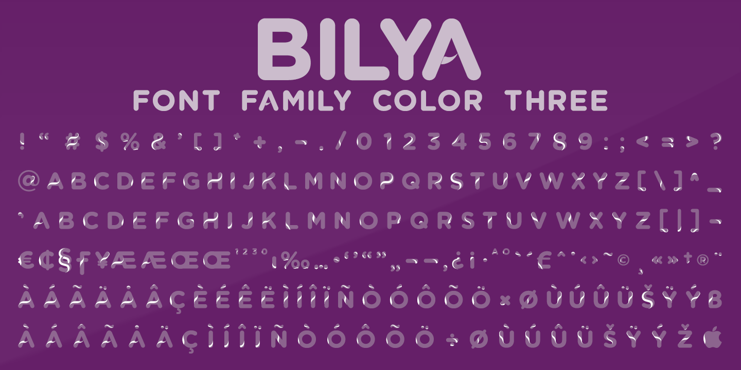 Пример шрифта Bilya Layered COLOR FIVE